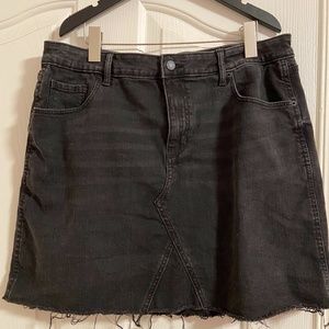 Black jean skirt
